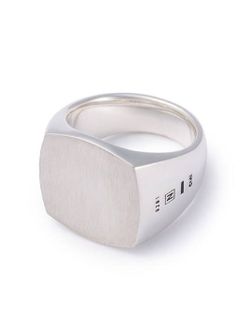 スクエアリング - CARVED SEAL RING PIERCE - SILVER