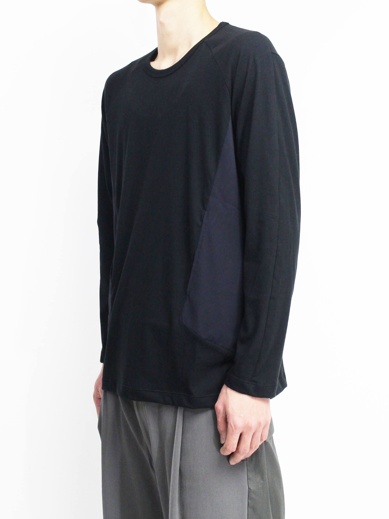 天竺パネルコーデュラハギ長袖Tシャツ