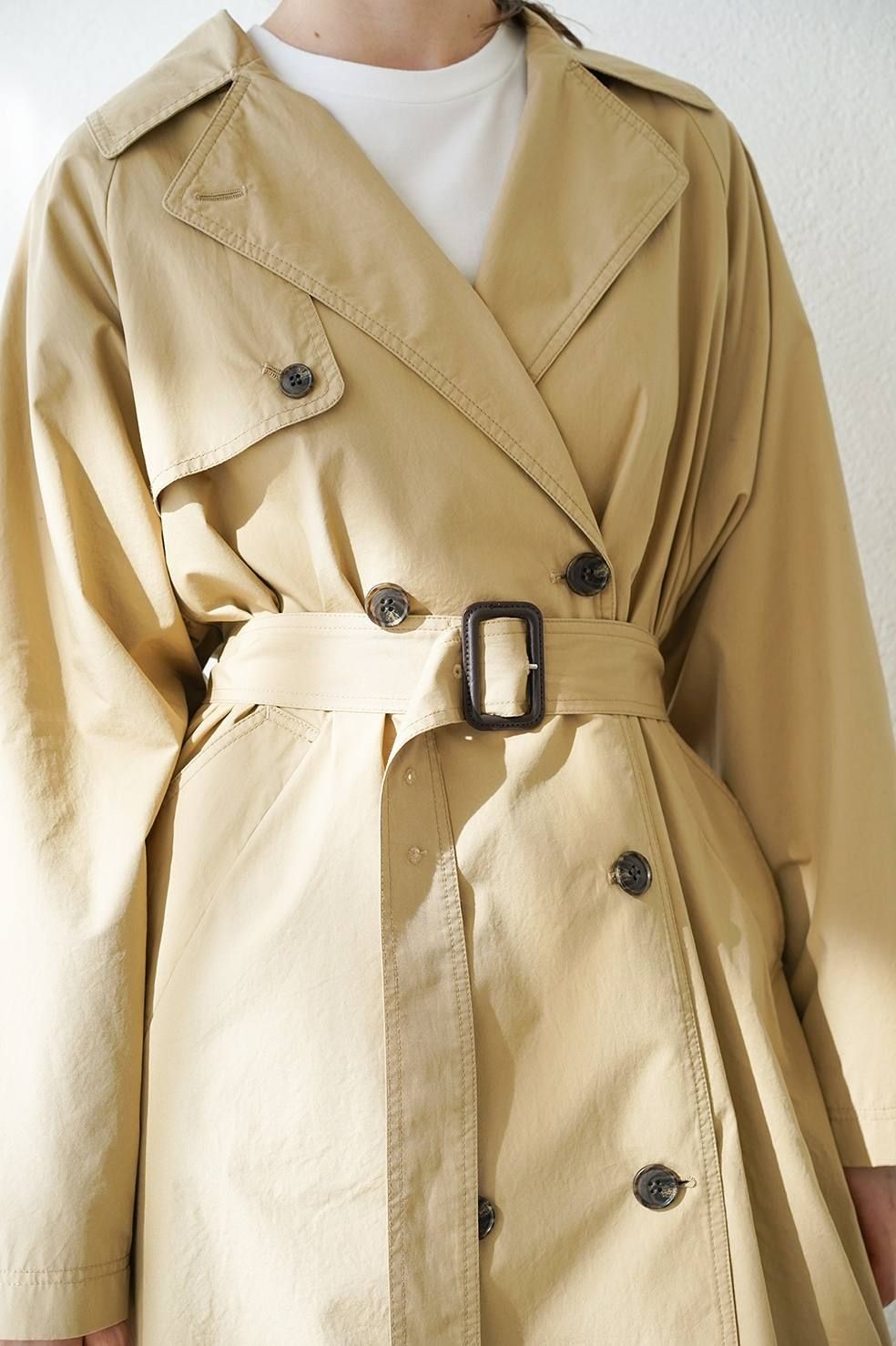 CLANE - トレンチコート - BACK FRILL SLEEVE TRENCH COAT - BEIGE