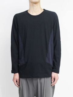 天竺パネルコーデュラハギ長袖Tシャツ