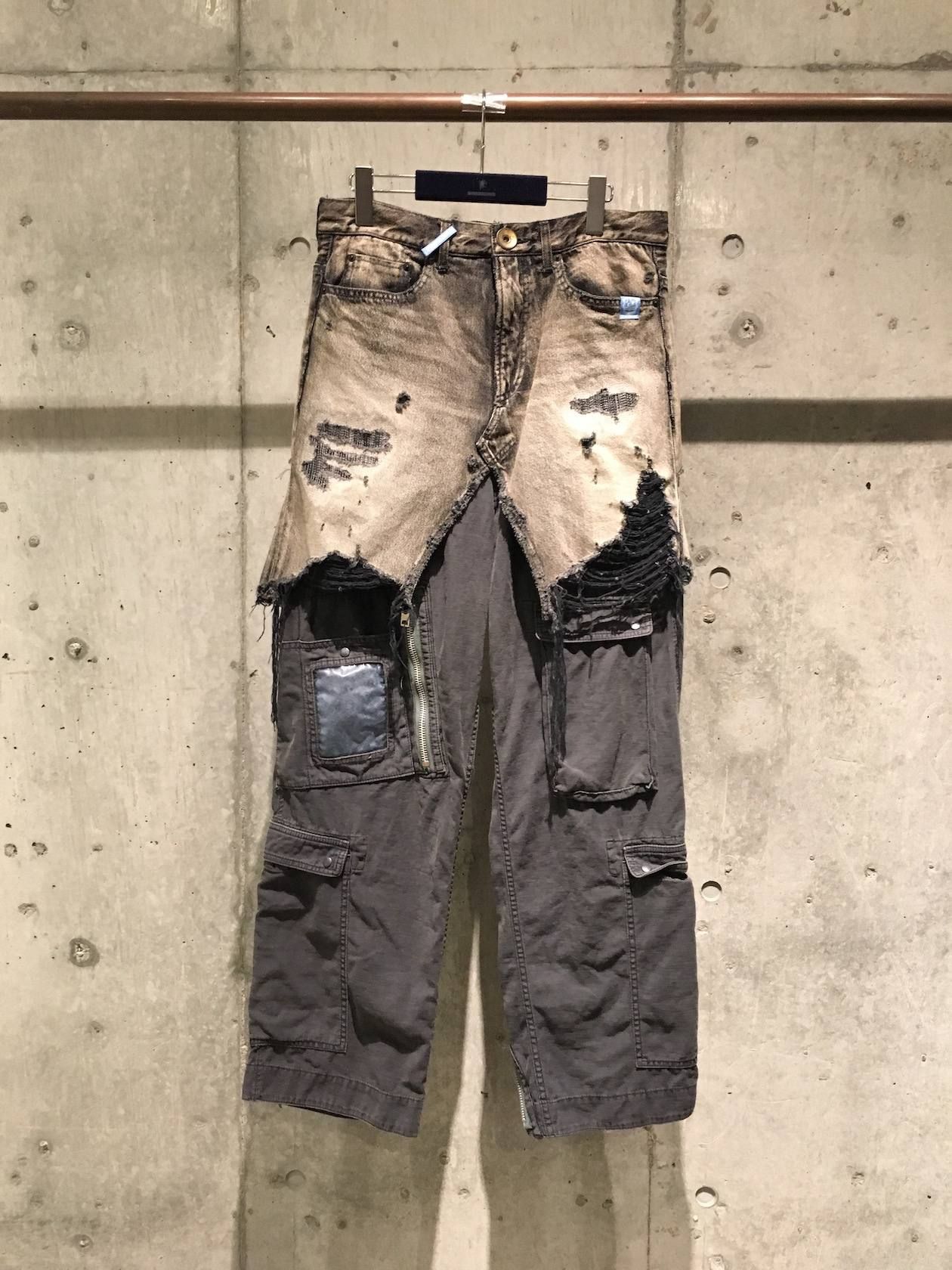 Maison MIHARA YASUHIRO - 【9月入荷】 ハーフミリタリーデニムパンツ - HALF MILITARY DENIM PANTS  - BLACK | ADDICT WEB SHOP