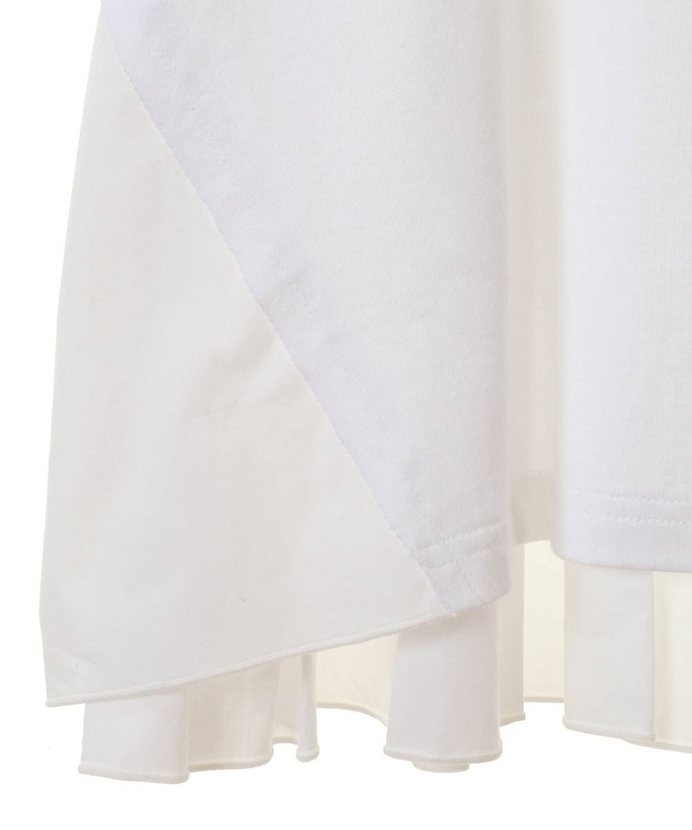 CLANE ホワイト フリル Tシャツ 18105-1162 CLANE - バックフリルTシャツ - BACK FRILL T/S WHITE | ADDICT