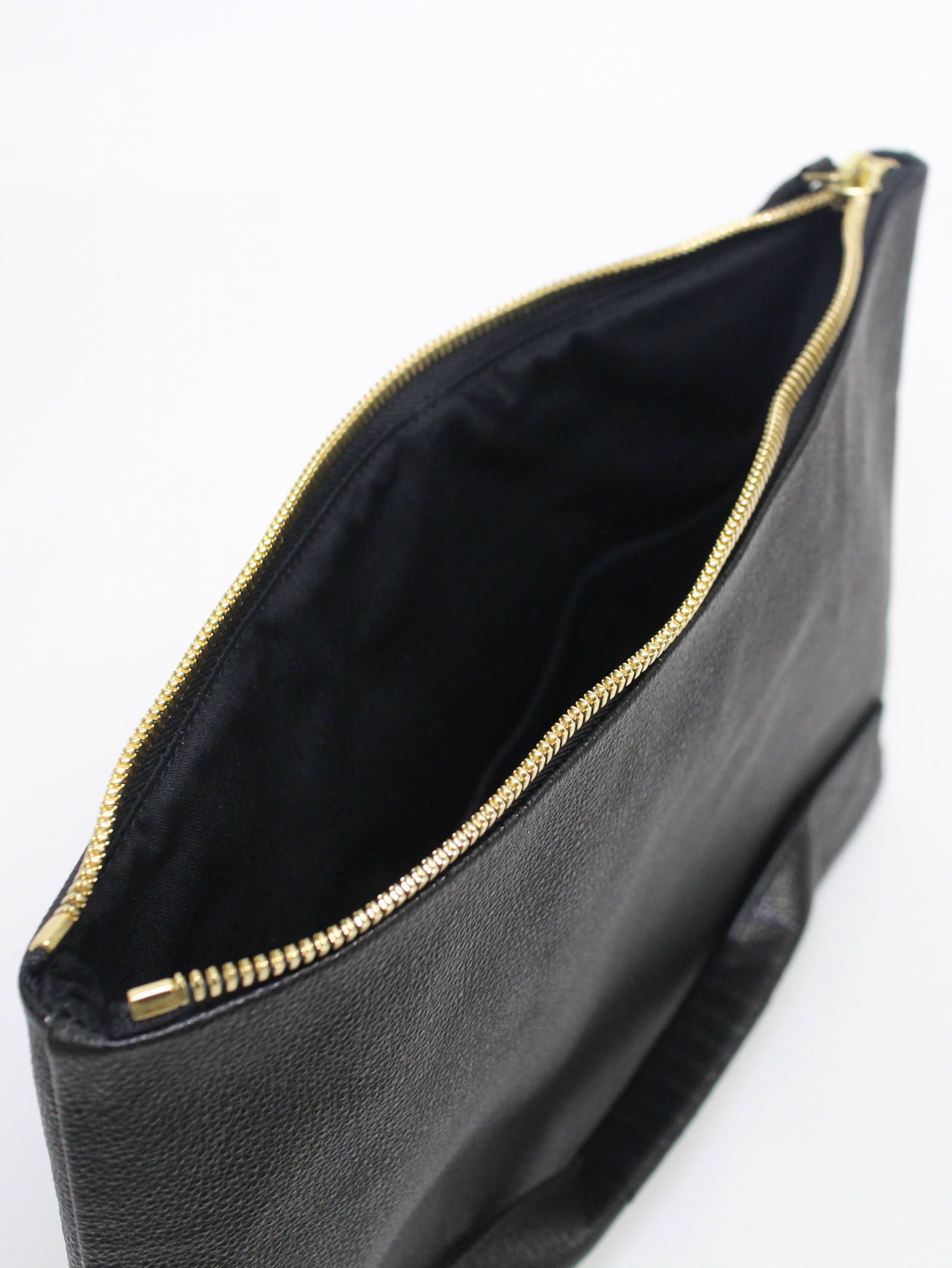 漆塗り クラッチバッグ - 4handle file BLACK