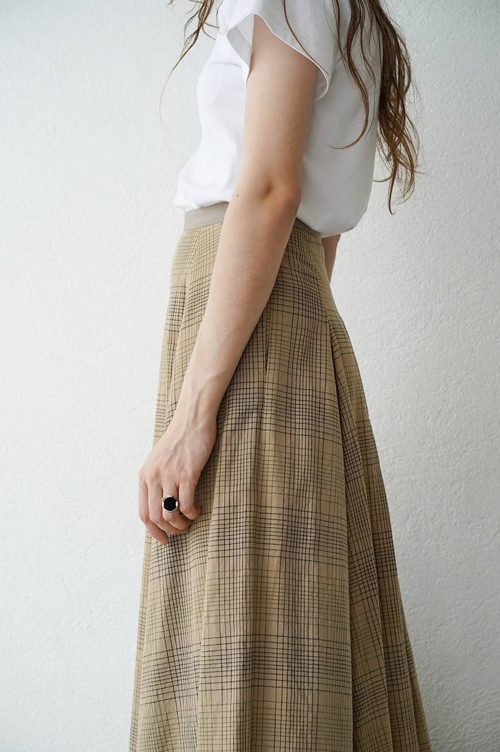 CLANE CLASSIC FLARE LONG SKIRT-