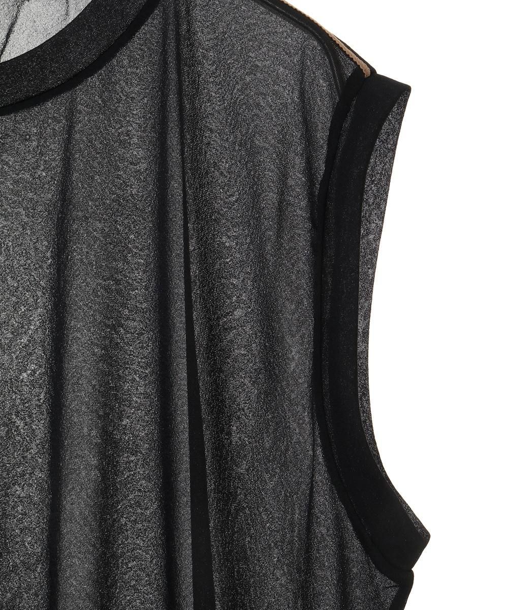 ノースリーブトップス - COLOR LINE SHEER NO SLEEVE TOPS