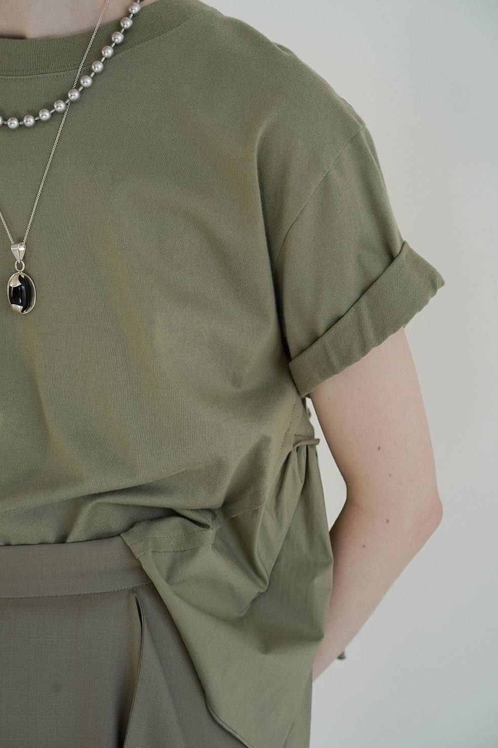 CLANE - バックフリルカットソー - BACK FRILL T-SHIRT -MINT