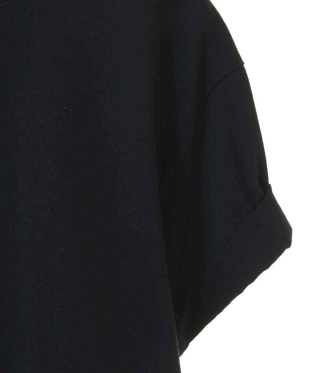 バックフリルカットソー -  BACK FRILL T-SHIRT - BLACK