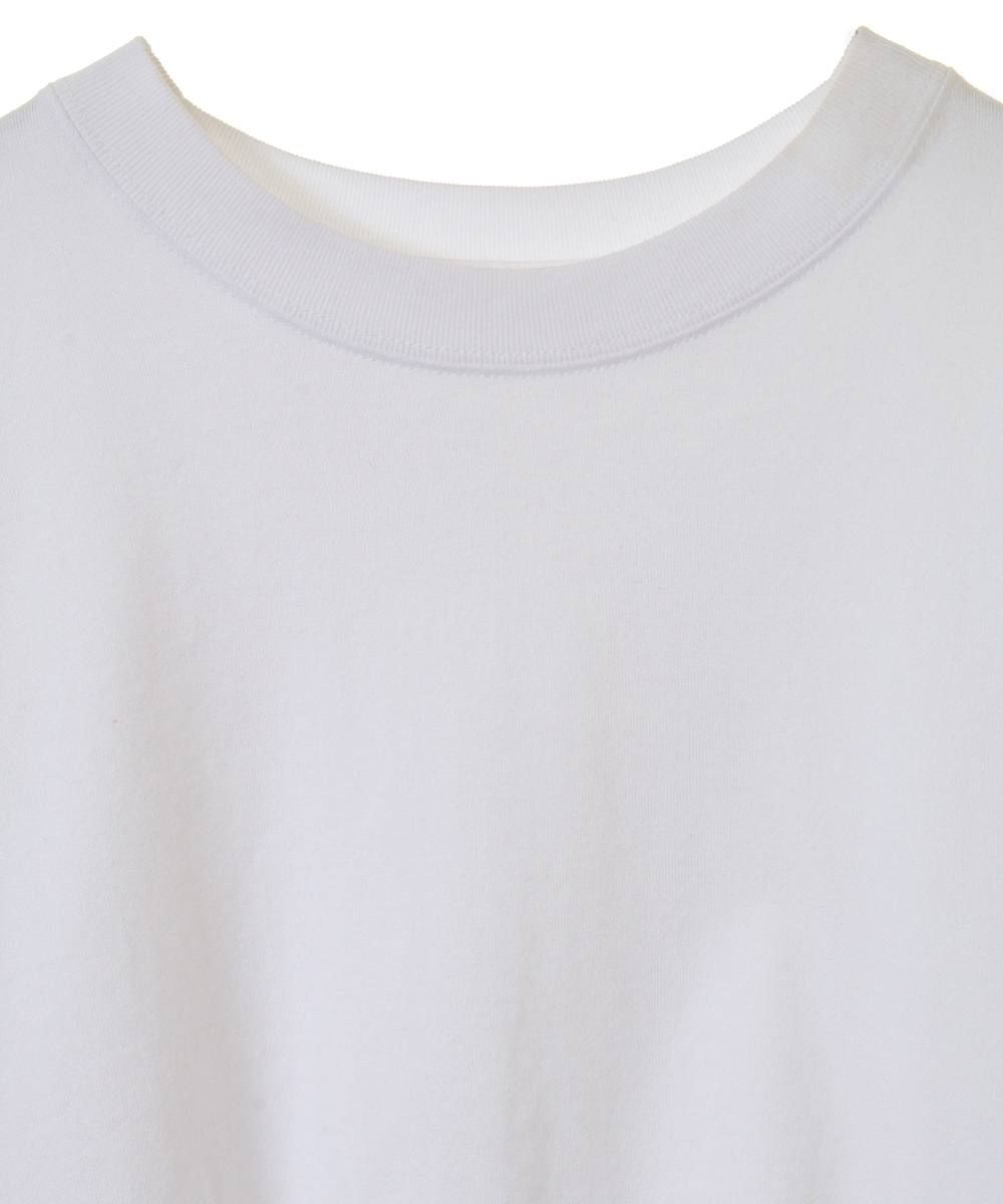 バックフリルカットソー -  BACK FRILL T-SHIRT -WHITE