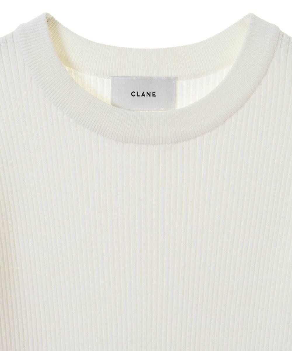 リブニットトップス - H/N RIB KNIT TOPS - WHITE