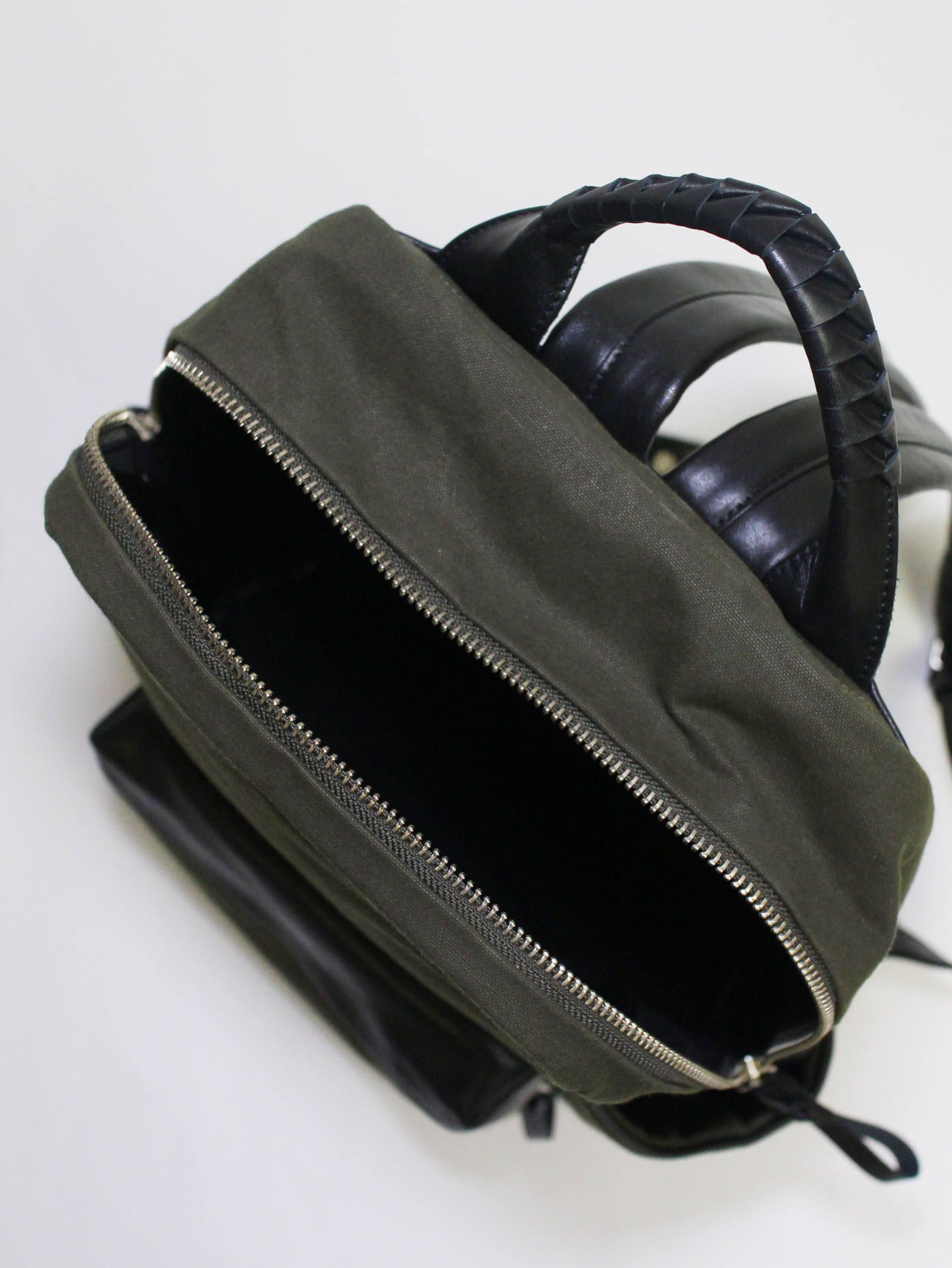 タワーリュック - Tower Ruck Canvas × Cow Leather - KHIKI