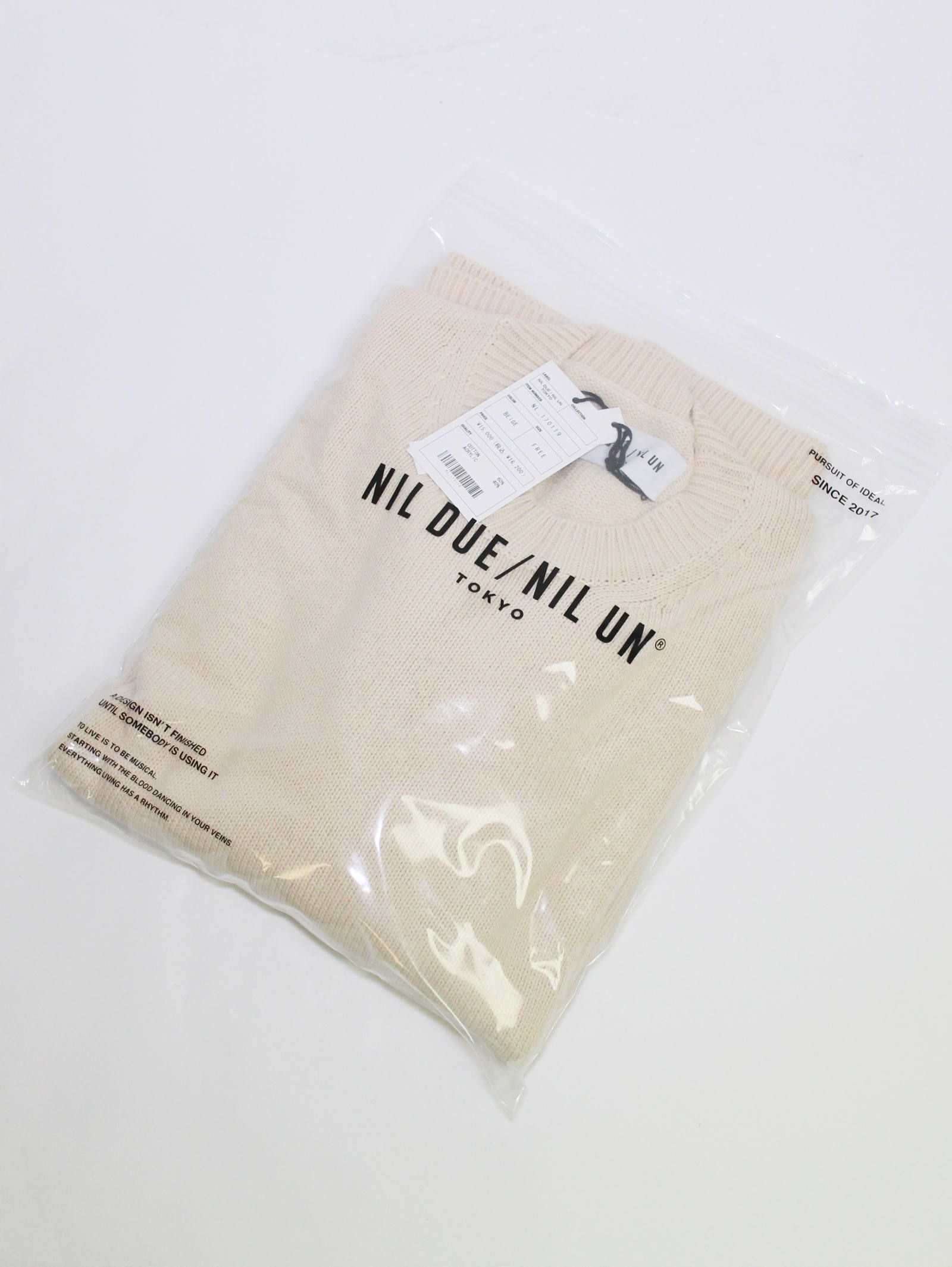 ロングスリーブニット - LONG SLEEVE KNIT - BEIGE