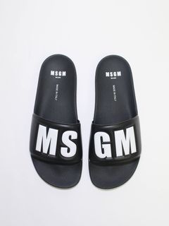 MSGMロゴ サンダル -  LOGO POOL SLIDE - BLACK