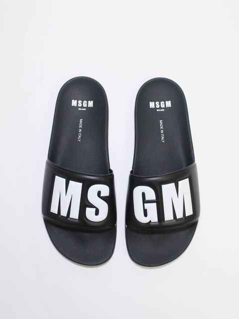 MSGMロゴ サンダル -  LOGO POOL SLIDE - BLACK