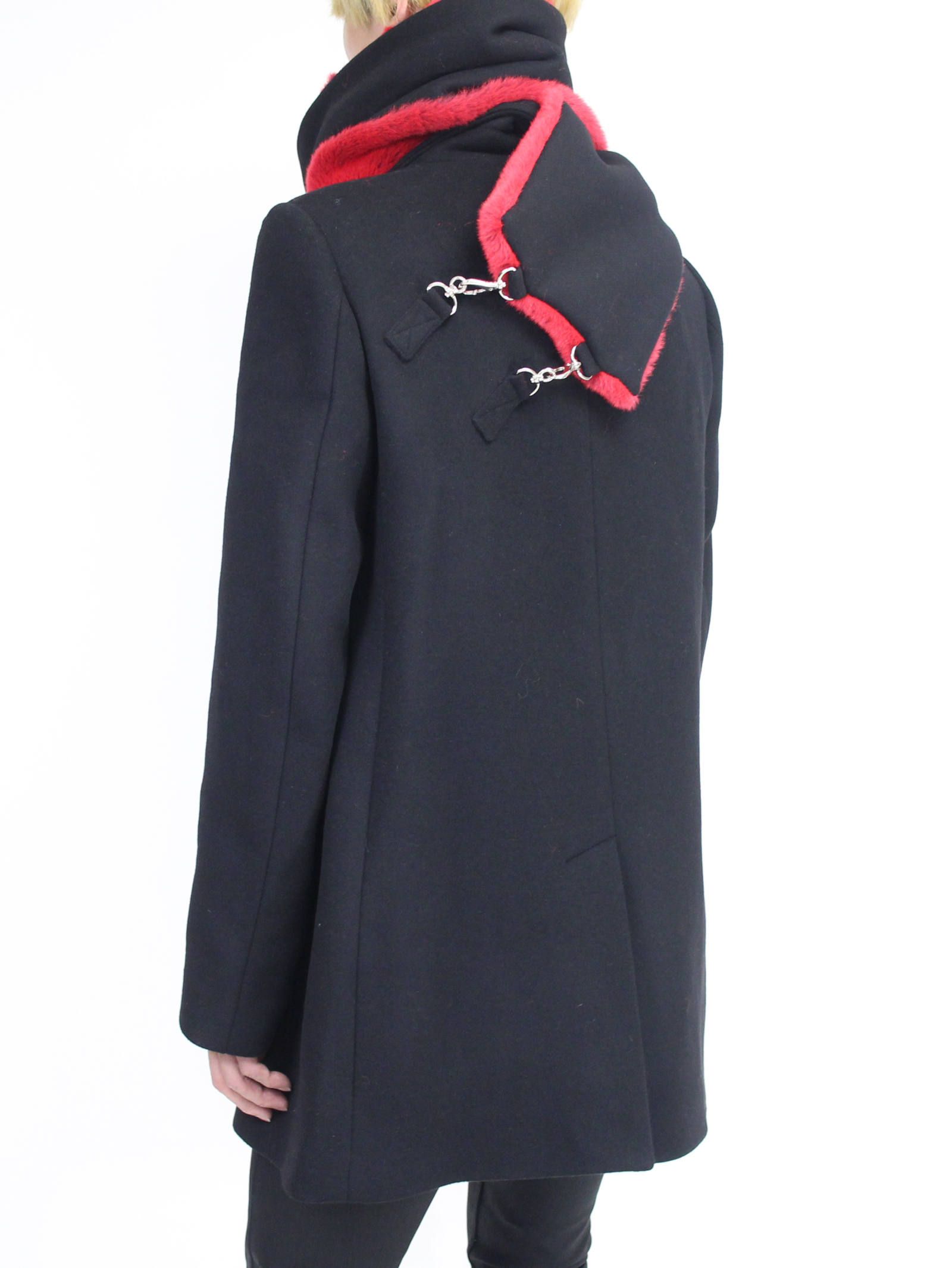 YUKI HASHIMOTO - ピーコート - SCARF ATTACHED PEACOAT BLACK