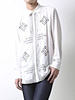 【亀梨和也 着用】 レーヨンツイル オリエンタル刺繍 - OFF WHITE