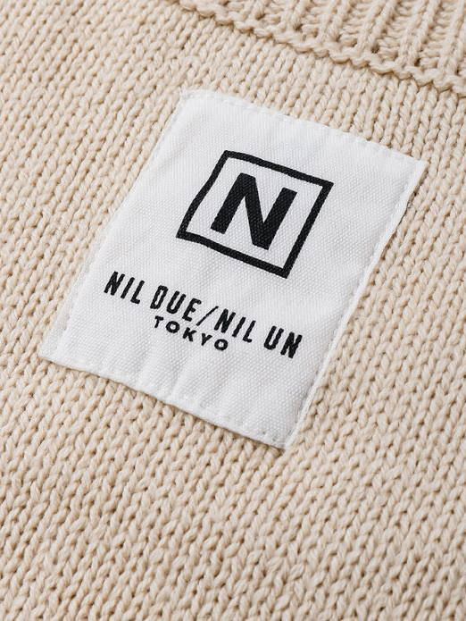 NIL DUE / NIL UN TOKYO - ロングスリーブニット - LONG SLEEVE KNIT - BEIGE | ADDICT WEB  SHOP