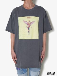 ニルヴァーナ ヴィンテージティー - NIRVANA 90'S VINTAGE TEE IN UTERO-BLACK
