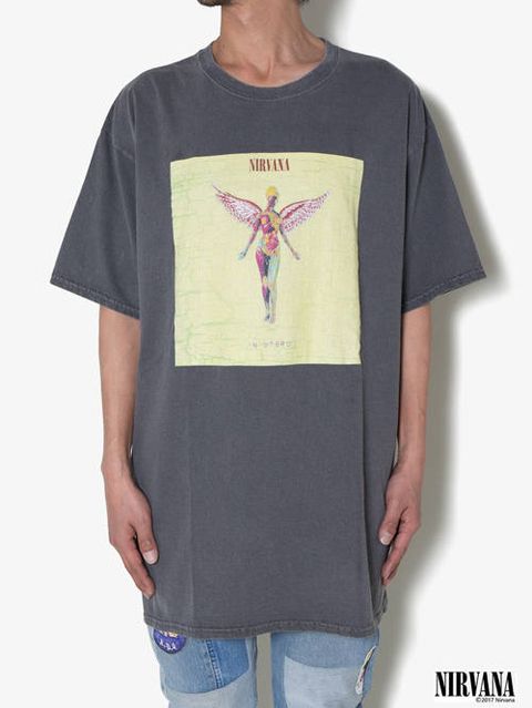 ニルヴァーナ ヴィンテージティー - NIRVANA 90'S VINTAGE TEE IN UTERO-BLACK