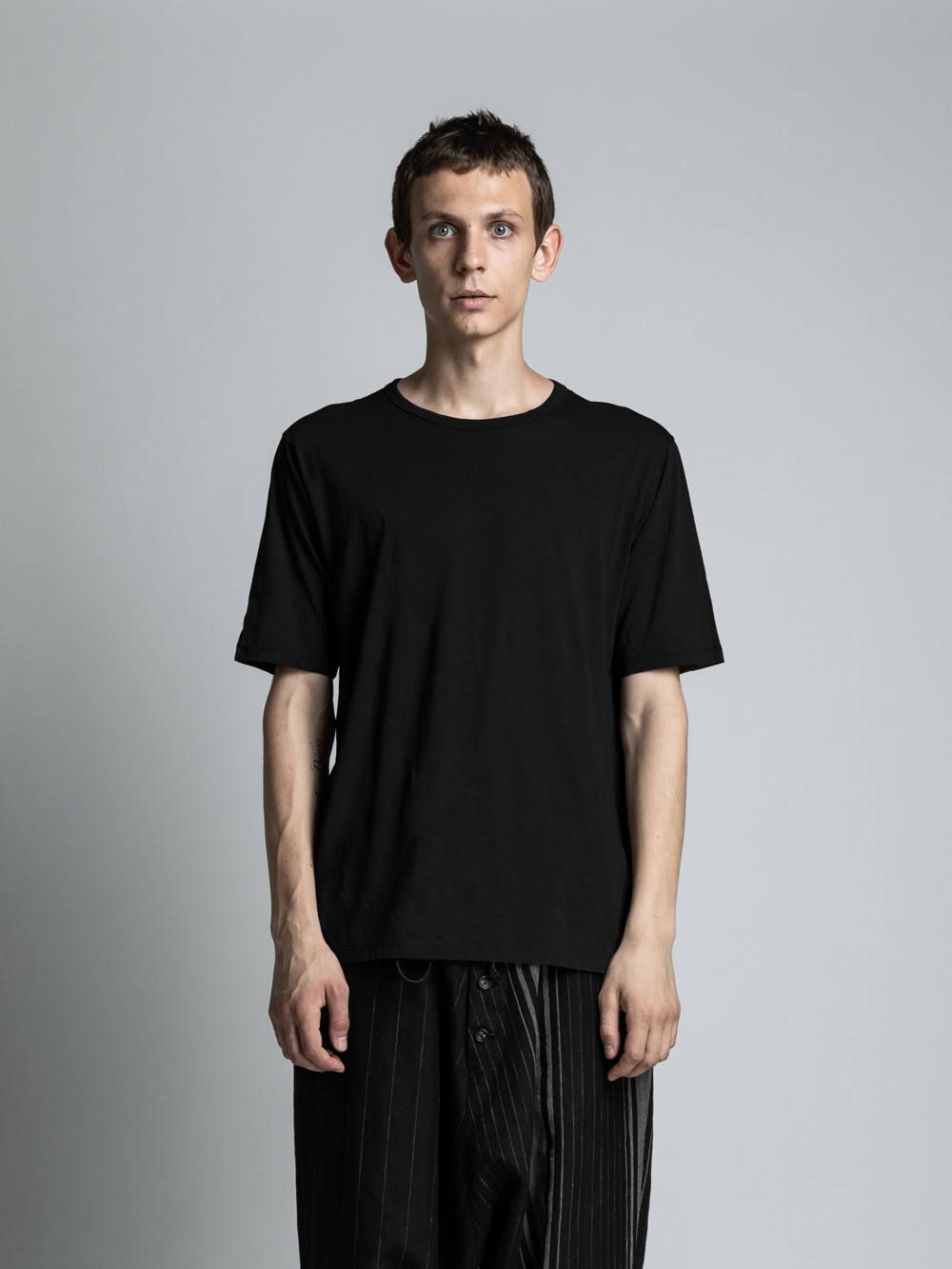 The Viridi-anne - コットンカシミア半袖Tシャツ - BLACK
