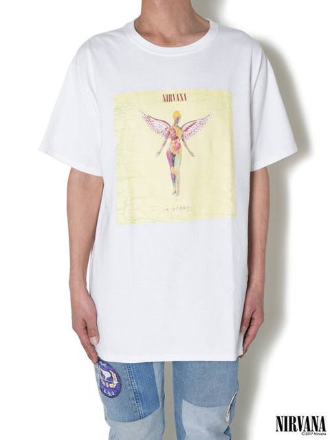 ニルヴァーナ ヴィンテージティー - NIRVANA 90'S VINTAGE TEE IN UTERO-WHITE