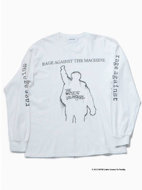 RATM コラボカットソー - RATM L/S THE BATTLE OF LOS ANGELES 1999 - WHITE