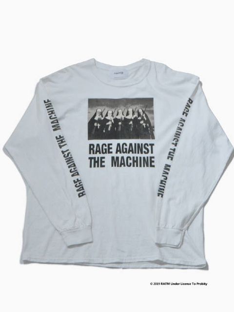RATM コラボカットソー - RATM L/S NUS WITH GUNS 1997-WHITE
