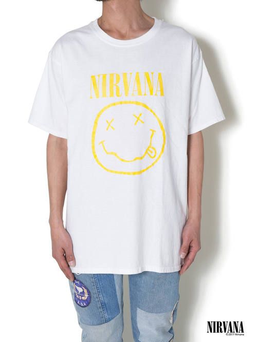 Insonnia Projects - ニルヴァーナ ヴィンテージティー - NIRVANA 90'S VINTAGE TEE SMILE-WHITE  | ADDICT WEB SHOP