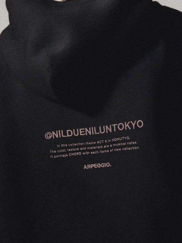 刺繍ロゴフーディ - EMBROIDERY LOGO HOODIE- BLACK