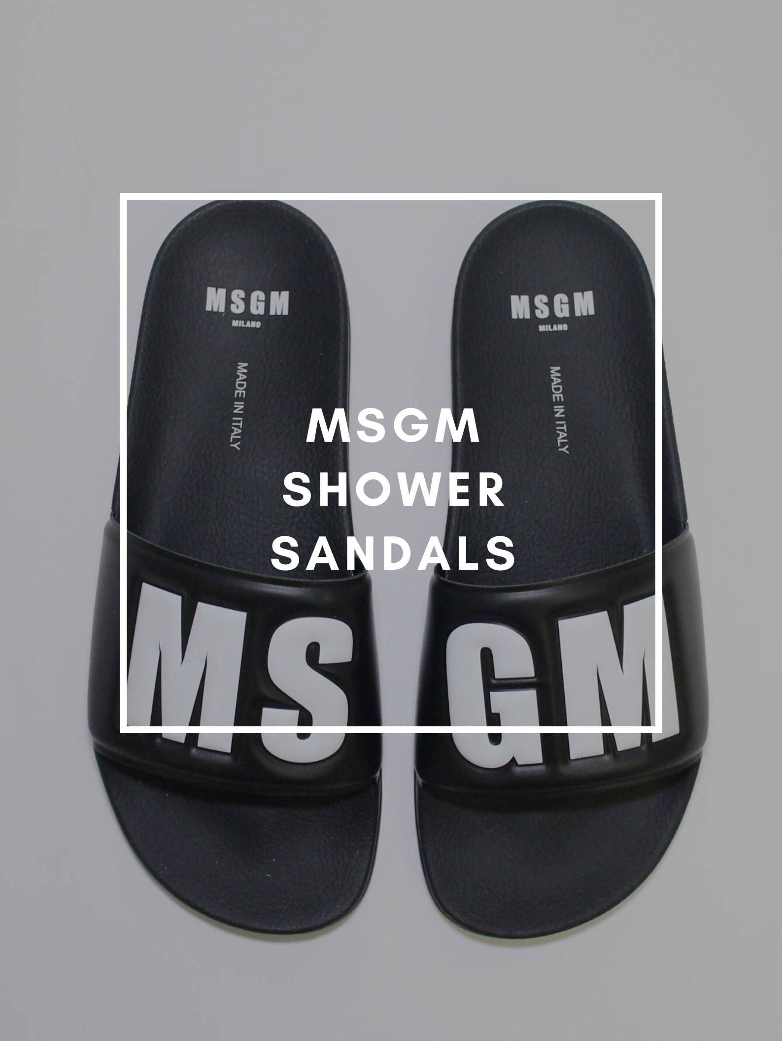 MSGM - MSGMロゴ サンダル - LOGO POOL SLIDE - BLACK | ADDICT WEB SHOP