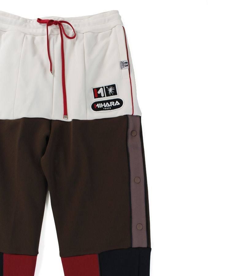 ボーダートラックパンツ -  border track pants	Brown