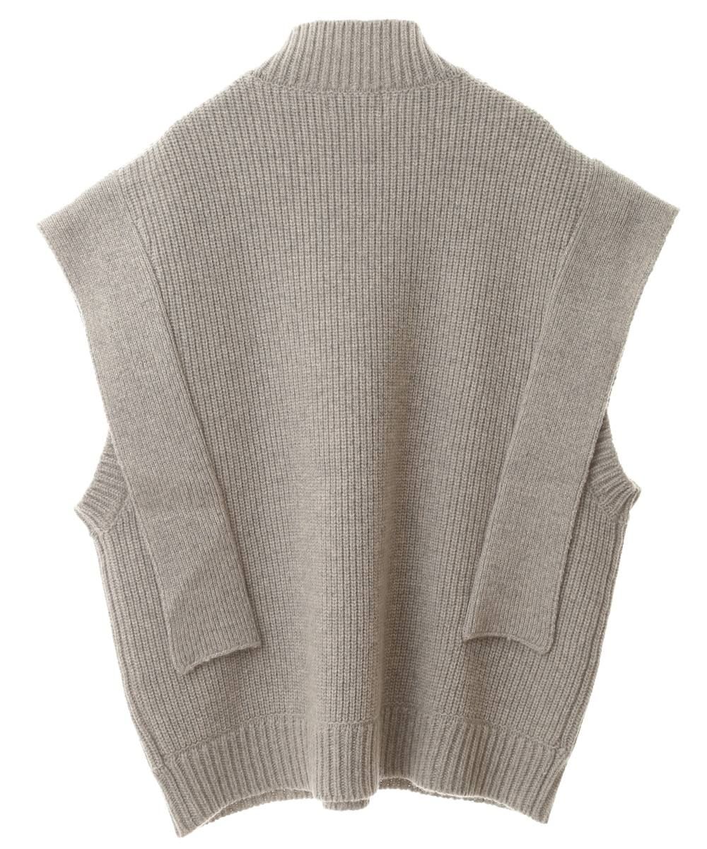 CLANE - SQUARE SLEEVE KNIT VEST -GREY | ADDICT WEB SHOP