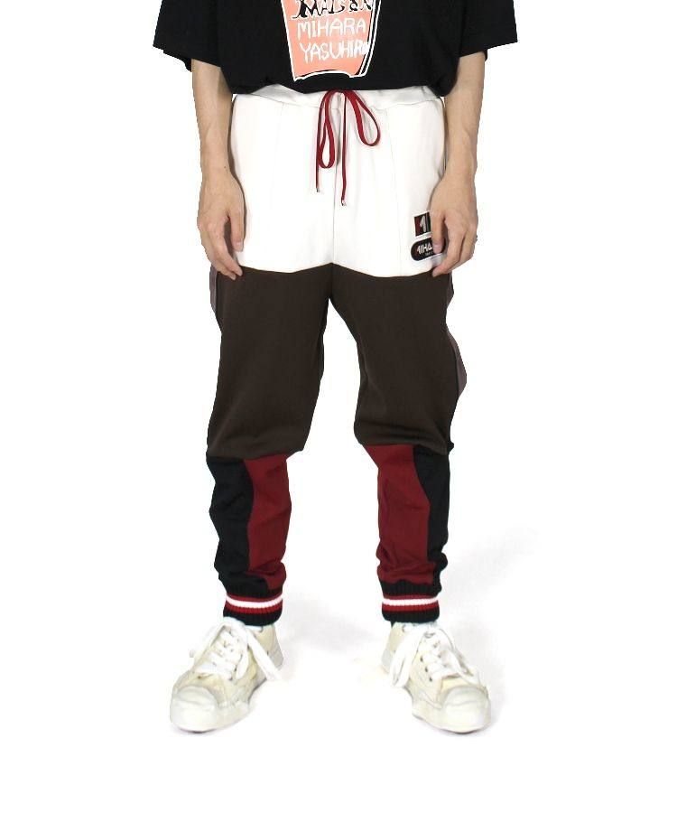 ボーダートラックパンツ -  border track pants	Brown