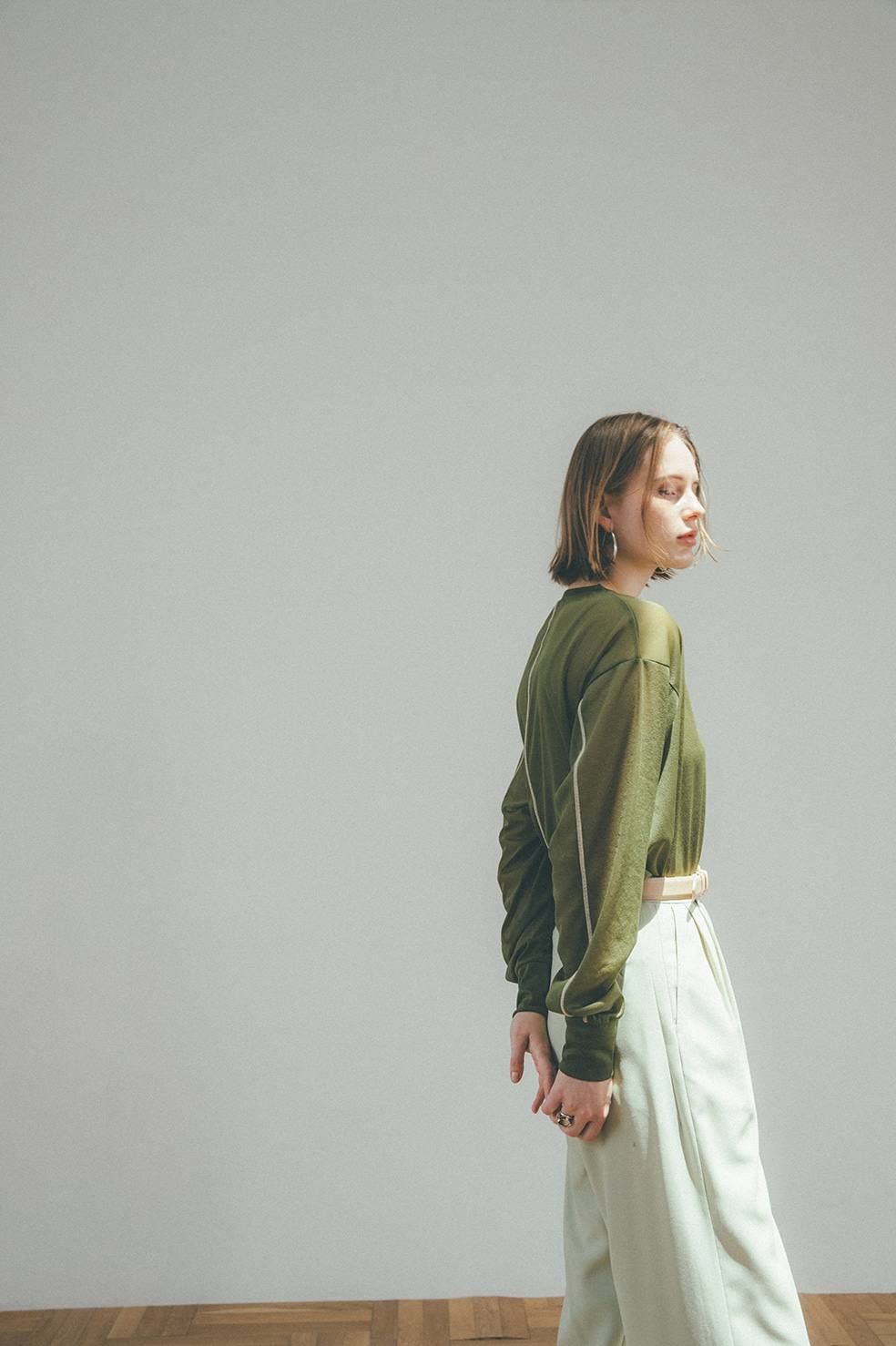 CLANE - LINE SHEER L/S TOPS - GREEN | ADDICT WEB SHOP