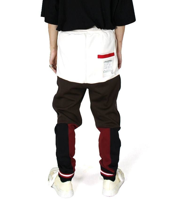 ボーダートラックパンツ -  border track pants	Brown