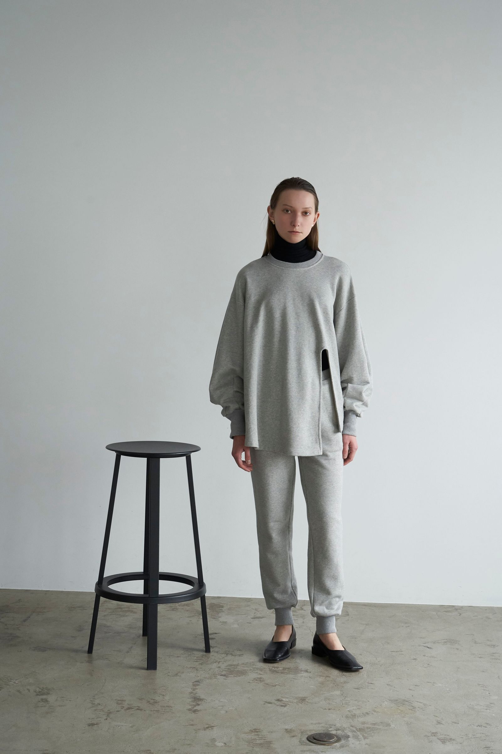 CLANE - バルキー スリット セット アップ - BULKY SLIT SET UP - GREY | ADDICT WEB SHOP