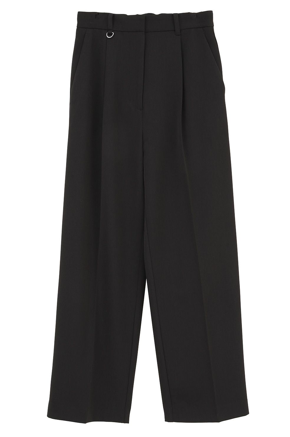 ツーウェイタックストレートパンツ - 2WAY TUCK STRAIGHT PANTS (BLACK)