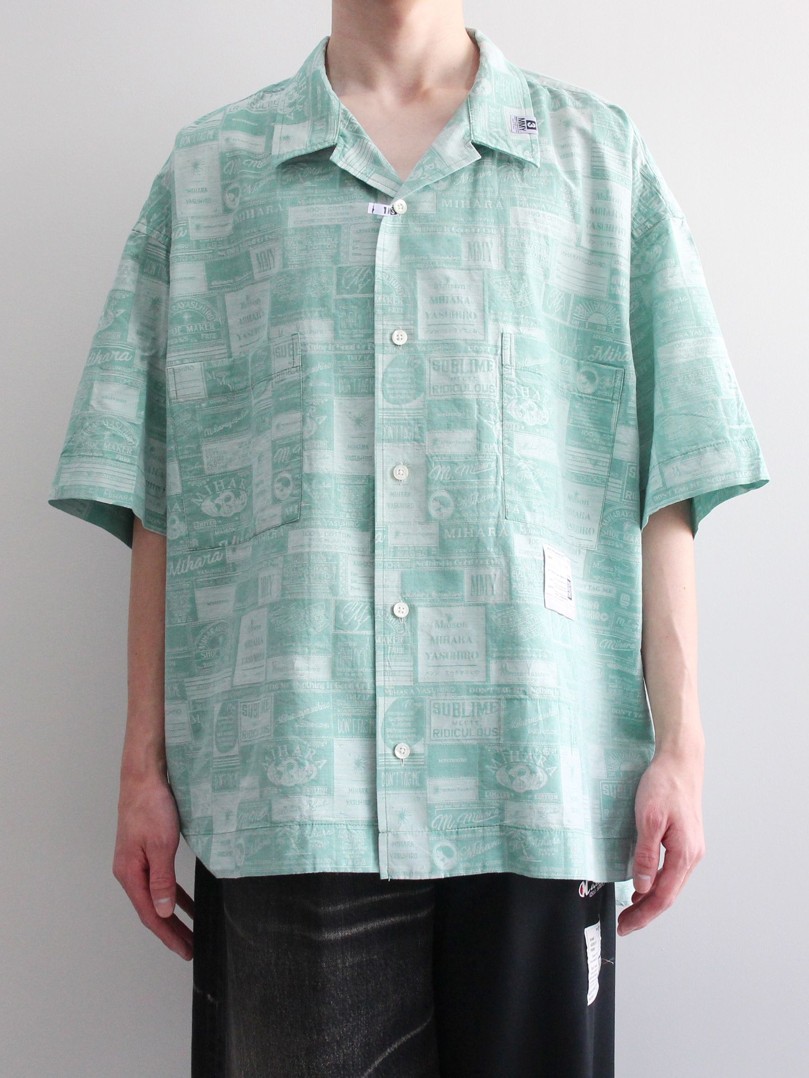 Maison MIHARA YASUHIRO - タグ ジャガード ハーフスリーブ シャツ - tag jacgurd H/S sh | ADDICT  WEB SHOP