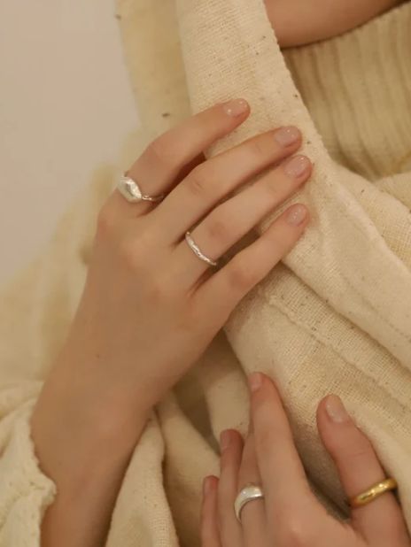 メルトリング SV シルバー 指輪 シンプル デザイン ユニセックス アクセサリー