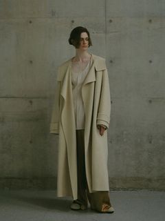 ウールフーディーリバーコート - BEIGE