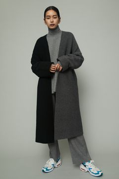 カラー ブロック ハオリ  - Color block haori - BLACK