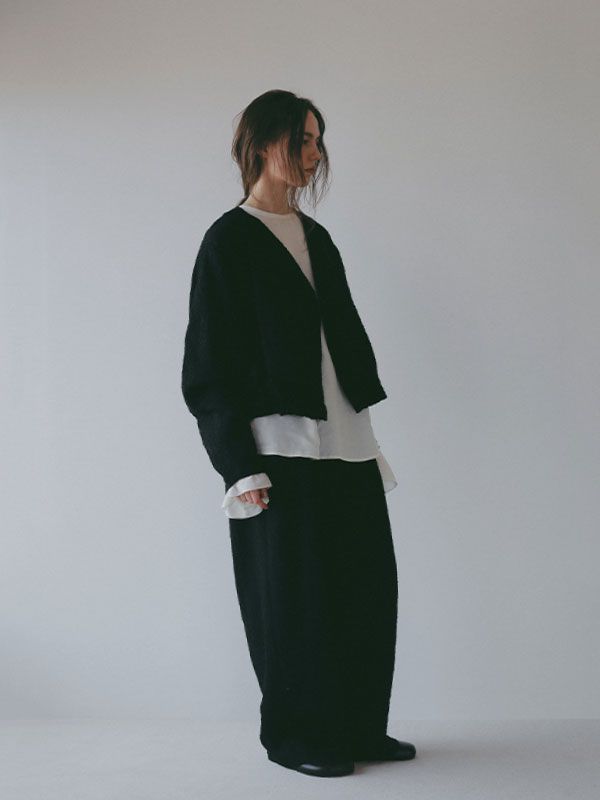 コットンジャガードライトブルゾン （BLACK)