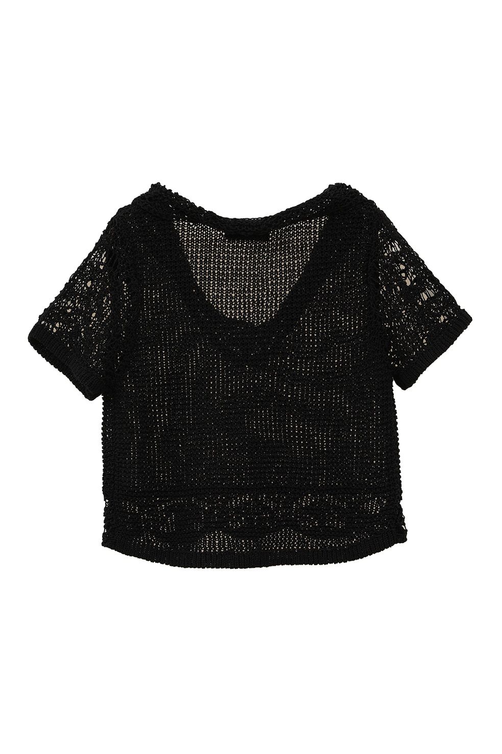 素晴らしい外見 - クロップドニットトップス - CLANE CROPPED TOPS KNIT CROCHET トップス