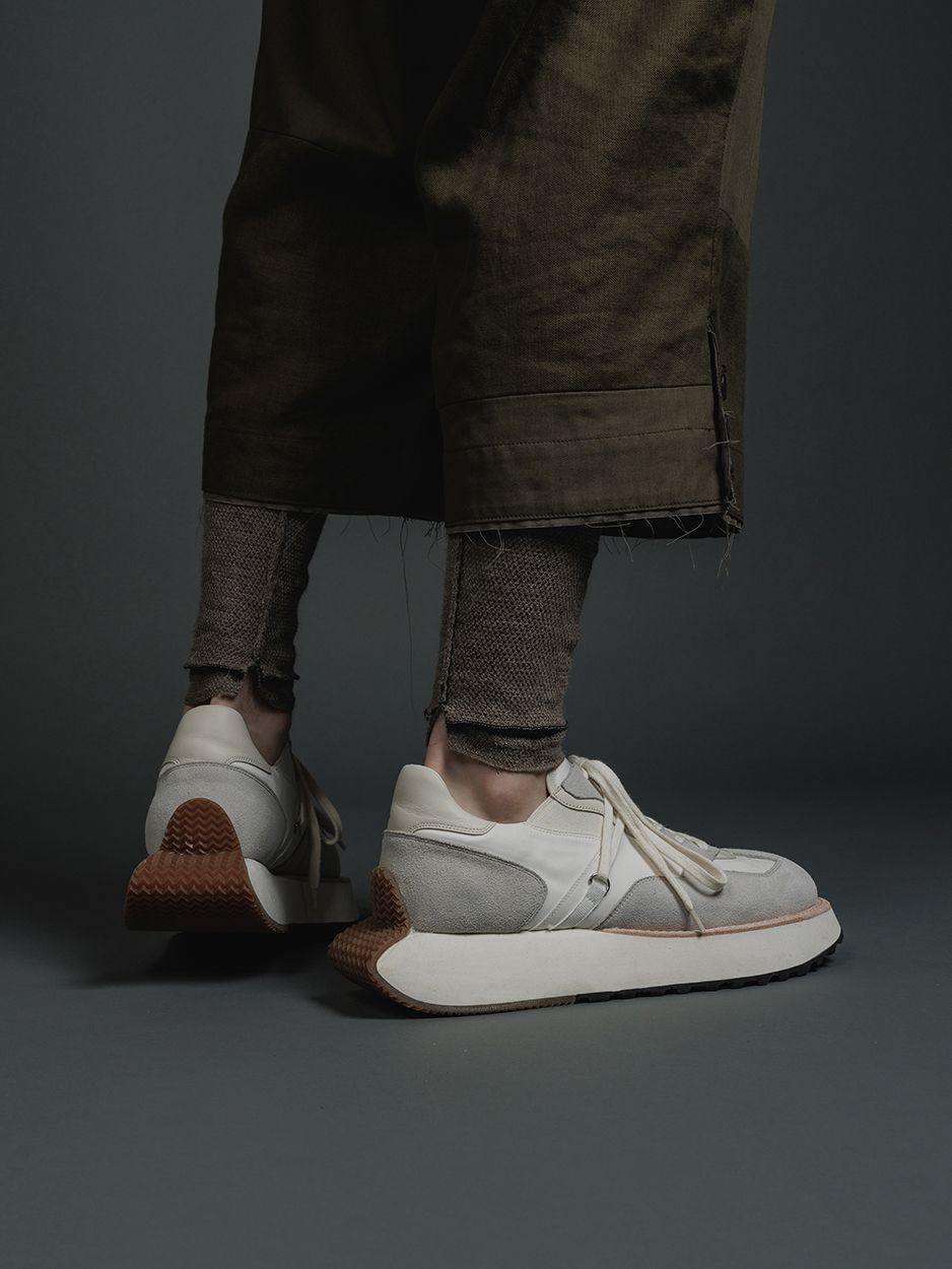 レースアップ スニーカー - lace-up sneakers - WHITE