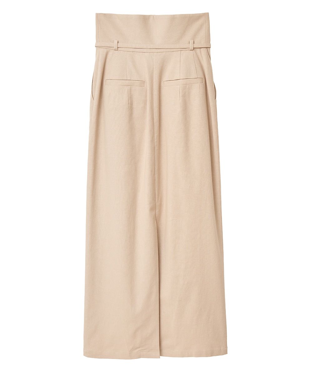 ハイウエストストレートスカート - 2WAY FOLD STRAIGHT SKIRT - BEIGE