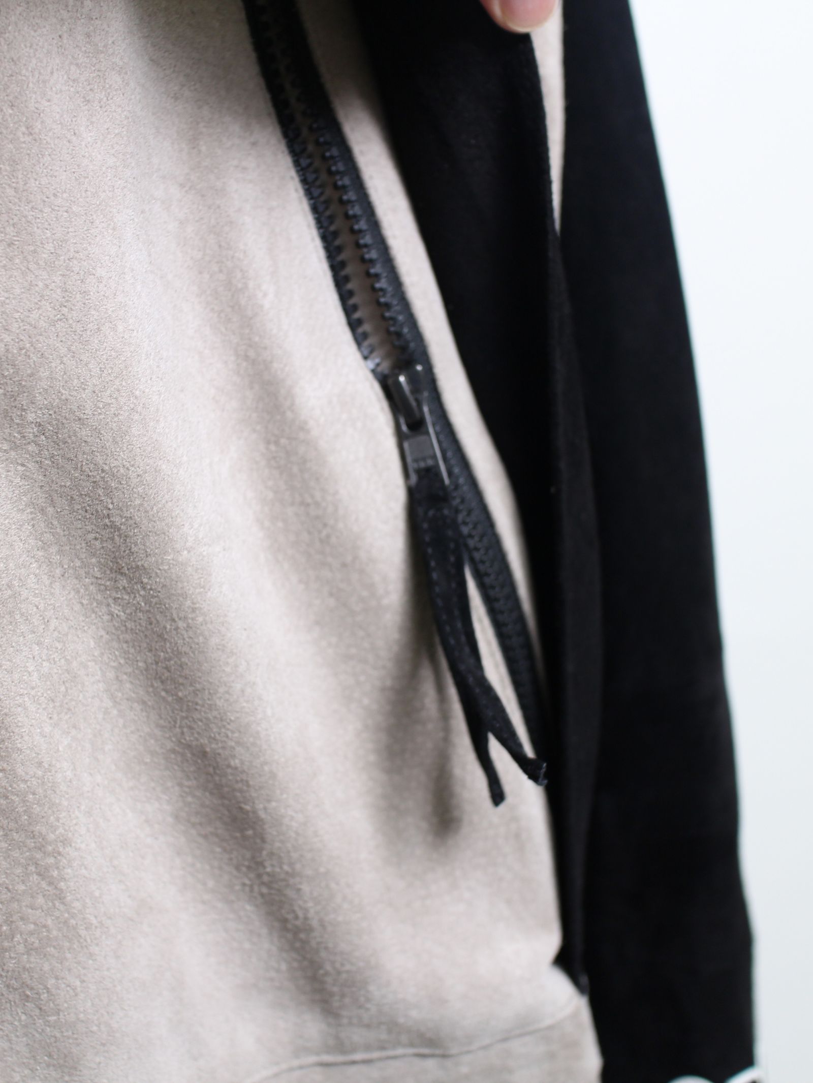 レザーマウンテンパーカー - LEATHER MOUNTAIN PARKA -GREY
