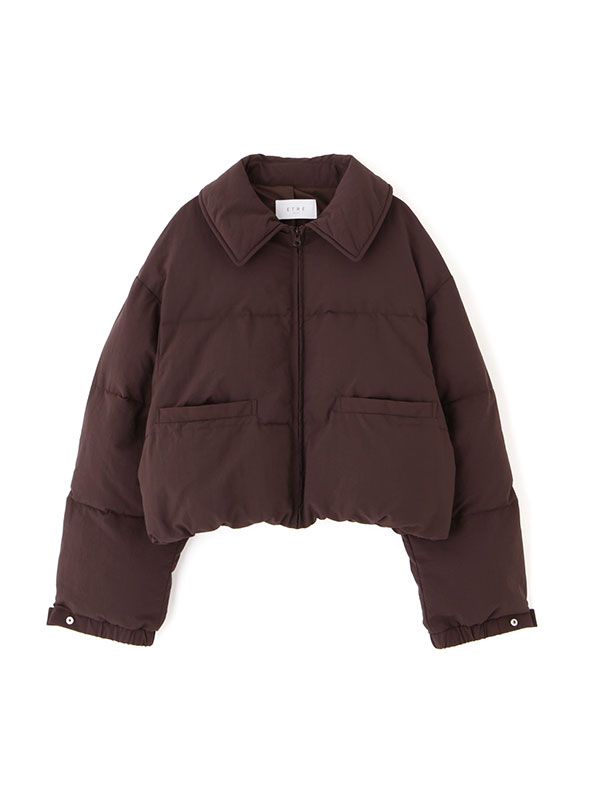 パディング ショートブルゾン BROWN レディース 中綿ジャケット