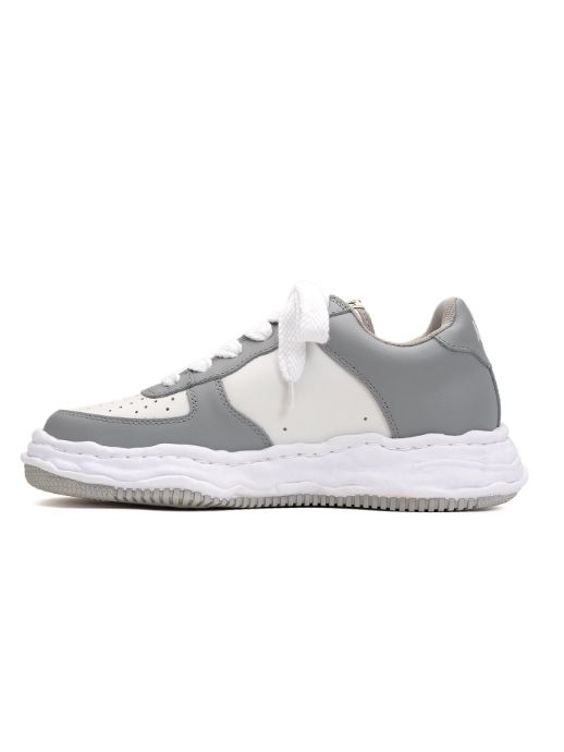 オリジナルソール スニーカー - "WAYNE" OG Sole LEATHER Low-top Sneaker - GREY×WHITE