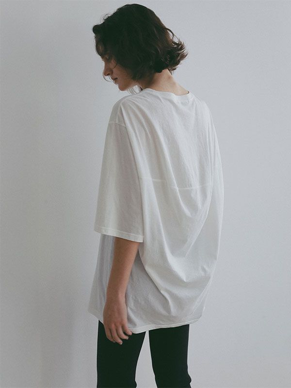 エアリーコットンオーバーサイズTee (ホワイト)