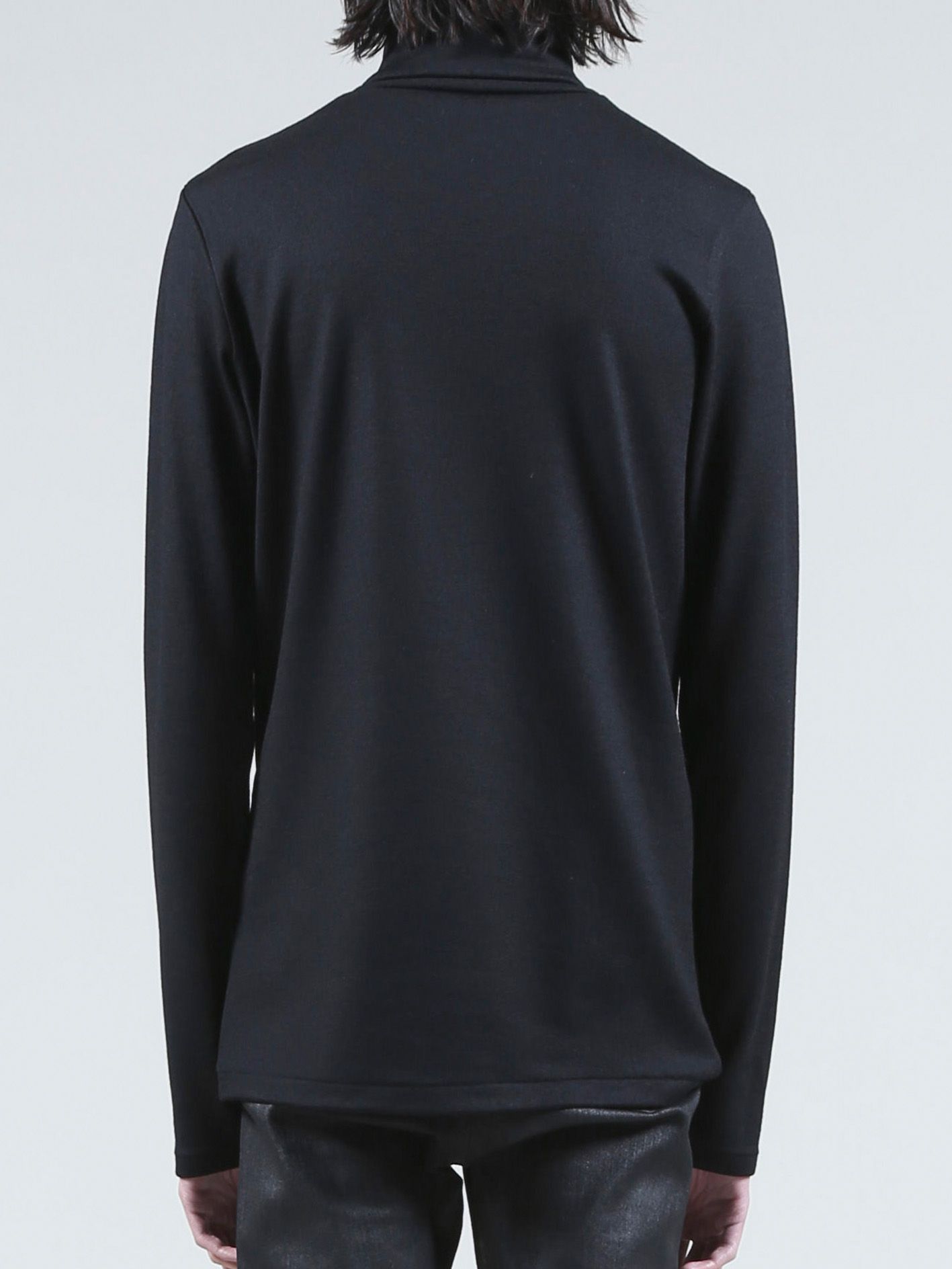 ウォッシャブルウールタートルネックプルオーバー - Washable Wool Turtleneck Pullover - Black
