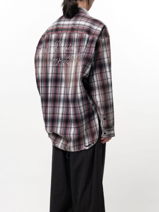 ヴィンテージライクチェックシャツ - VINTAGE LIKE CHK SH (BLACK)